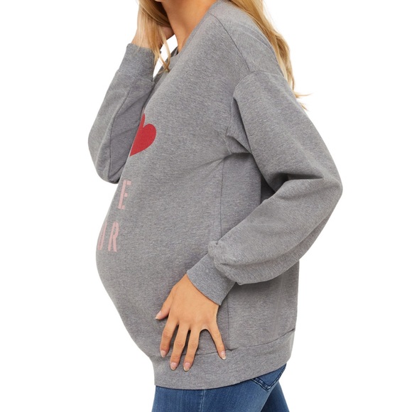 Motherhood maternity Love graphic-print maternity sweatshirt - Picture 3 of 8